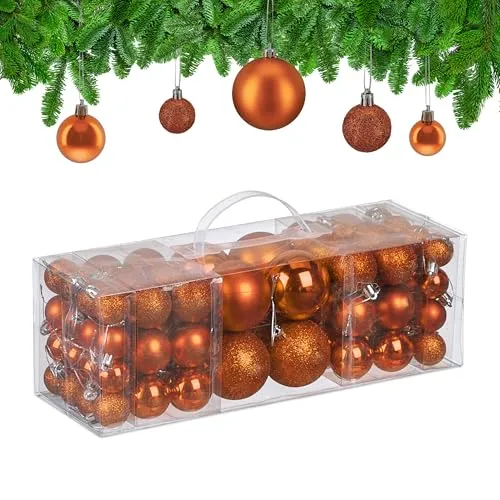 Weihnachtsbaumschmuck Orange von Relaxdays