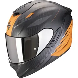 Scorpion Exo-1400 Evo 2 Air Luma Helm 2XL, schwarz-orange - Motorradhelm mit hochmoderner TCT Ultra-Schale und optimalem Belüftungssystem für maximalen Luftstrom und Komfort beim Fahren.