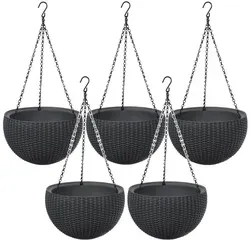 5x Keter Pflanzenampel Hängeampel Blumentopf 35 cm - Praktische 5er Set Pflanzenampeln in anthrazit, ideal für Innen- und Außenbereiche. Mit einem Durchmesser von 35 cm bieten sie Platz für verschiedene Pflanzen und sorgen für eine stilvolle Raumgestaltung.