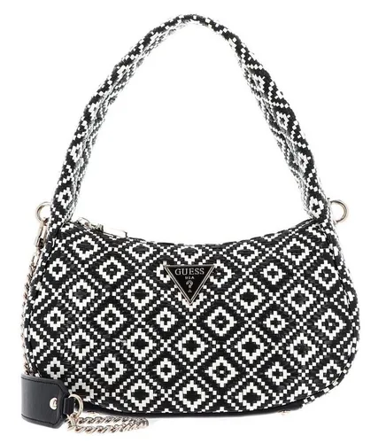 GUESS Rianee Hobo Black - Damen-Schultertaschen, stilvolle Umhängetasche mit vielseitigem Innenleben für den perfekten Alltagseinsatz.