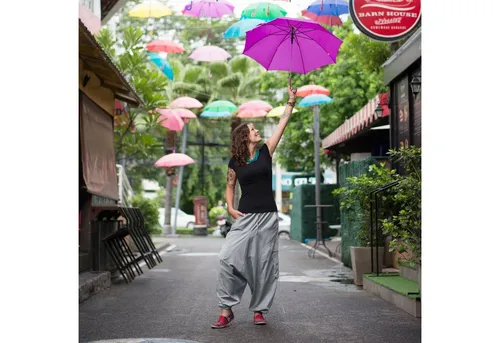 virblatt Haremshose Herren - Bequeme Aladinhose aus 100 % Baumwolle - Wanderhosen mit handgearbeiteten Details, ideal für Festivals oder den Alltag. Die Haremshose bietet leichten Tragekomfort und ist in den Größen M-XL erhältlich.
