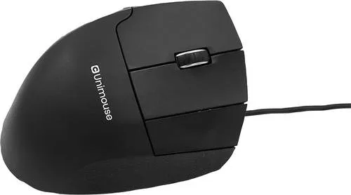 Contour Design UniMouse Kabelgebunden - Ergonomische Optische Maus - Mäuse mit ergonomischer Form zur Reduzierung von Hand- und Handgelenksbelastungen. Verstellbarer Winkel von 35 bis 70 Grad und 6 programmierbare Tasten für individuelle Anpassung.