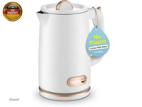 OLEGA Wasserkocher 1800W – BPA-frei und Schnellaufheizend