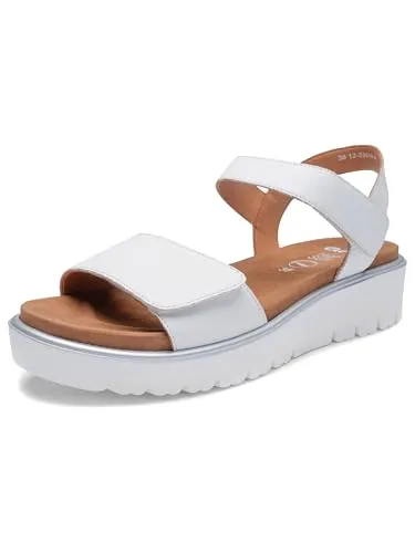 ara Damen Bilbao Sandal, Weiß, 39 EU - Wanderschuhe aus hochwertigem Leder mit bequemem Klettverschluss für optimalen Halt und Komfort beim Wandern.