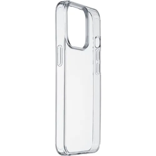 cellularline Clear Strong - iPhone 15 Pro Max - Hartschale mit Gummikanten - Anti-Shock schützt vor Stößen und Stürzen - Kompatibel mit kabellosem Laden Enthält recyceltes Material - Transparent