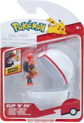 Jazwares Pokémon – Clip n Go Charcadet Premier Ball