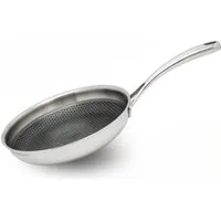 ELO Grillpfanne 32 cm - Edelstahl Bratpfanne - Pfannen, 32 cm große Grillpfanne aus hochwertigem Edelstahl für gleichmäßige Wärmeverteilung und perfekte Grillmarkierungen.