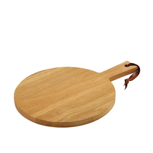 Zassenhaus Käse- und Steakplatte Eiche 30 cm - Servierplatte aus hochwertiger Eiche, ideal für Käse und Steak, mit einem Durchmesser von 30 cm für stilvolles Servieren.