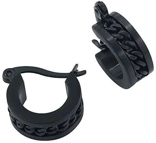 etNox hard and heavy Mesh Steel Unisex Ohrring schwarz