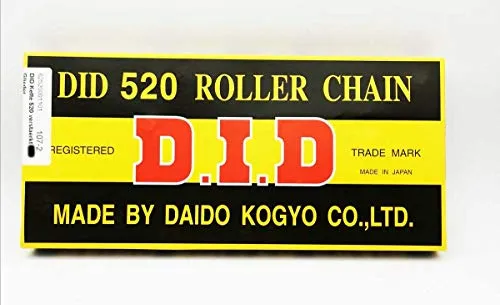 DID Kette 520 Standart verstärkt schwarz 112 Glieder offen Clipschloss