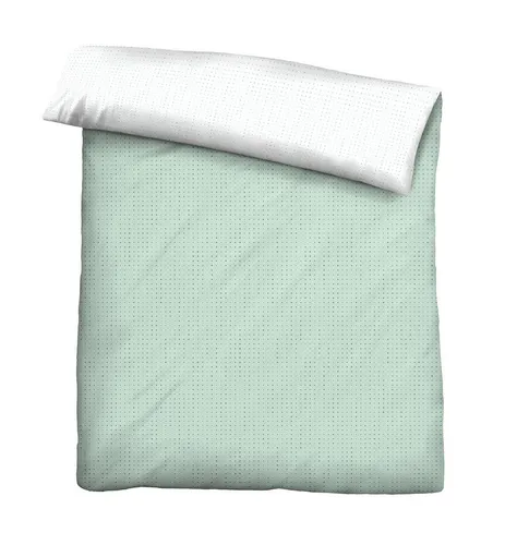 Biberna Mako-Satin Bettwäsche PUNKTE - MIX grün - Bettwäsche aus 100% Baumwolle in mint, mit einer Breite von 155 cm und einer Länge von 200 cm, sorgt für angenehme Nächte und stilvolles Design.