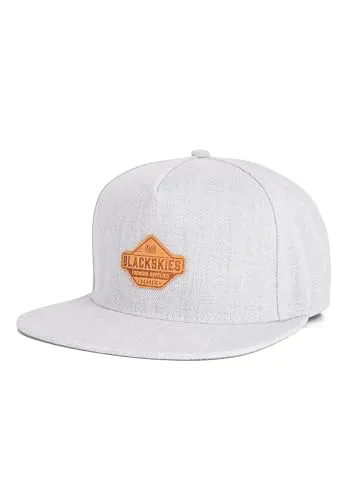 Blackskies® Essentials Snapback Cap | Schirm Unisex Premium Baseball Mütze Kappe Basecap Verstellbar One Size Herren Damen Cap - Männer Frauen Outdoor Sommer Freizeit - Grau-Grau-Dunkelgrau