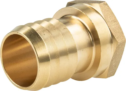 Tecuro - Sechskant-schlauchtülle Mit Innengewinde Rp 1 1/2 Zoll X Tülle Ø 40 Mm - Messing Blank