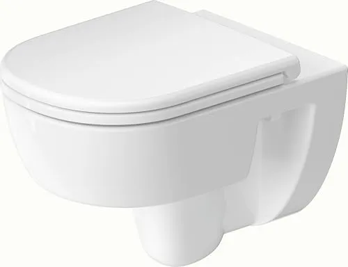 Duravit D-Code Wand WC - Hochwertige Badkeramik in Weiß Hochglanz - Sanitäranlagen & Zubehör: Langlebige, kratzresistente Keramik mit hygienischer Oberfläche und effizientem Wasserverbrauch. Ideal für moderne Badezimmer.