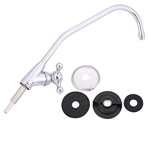 Wasserfilter für Schwanenhals Wasserhahn, Trinkwasserhahn, 1/4 '' Zinklegierung Küchenarmatur Wasserhahn Chrom Umkehrosmose Ro Trinkwasserfilter