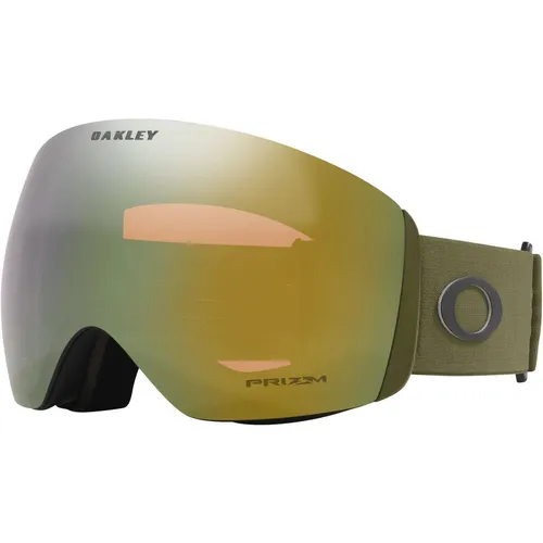 Oakley Flight Deck OO7050 D5 - Skibrillen in Olive L - Wintersport-Brillen mit großem Sichtfeld und Anti-Beschlag-Technologie für optimale Sicht bei jedem Wetter.