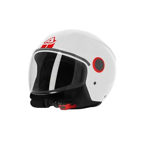 Acerbis Brezza Jethelm - Weiß - XL - Motorradhelm mit thermoplastischer Außenschale, hypoallergenem Innenmaterial und nur 1150 g Gewicht. Ideal für Komfort und Sicherheit auf jeder Fahrt.