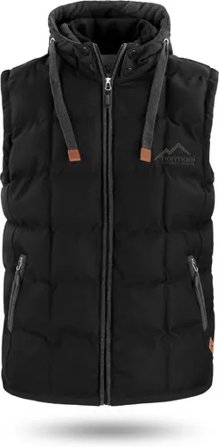 normani Steppweste Herren Winter-Steppweste Tropez Wattierte Winterweste – winddichte Outdoor Weste mit Kapuze