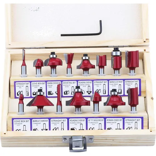 Industrie-Qualität Oberfräse Fräser Set mit 6,35 mm Schaftduchmesser für Holz