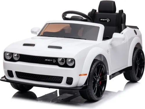Elektro-Kinderauto Dodge Challenger SRT mit Fernbedienung - 2-Motoren Elektroauto für Kinder bis 5 Jahre, 3 Geschwindigkeiten bis 5 km/h, mit LED-Beleuchtung und Musikmodul für unvergesslichen Fahrspaß.