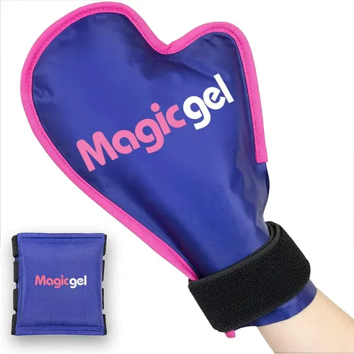 Magic Gel Handschuh für Kälte- & Wärmetherapie (Grösse M) - Kälte- & Wärmekompressen zur Behandlung von Schmerzen & Fieber, ideal zur Linderung von Arthritis, Ekzemen und Karpaltunnelsyndrom mit wiederverwendbarem Design und flexibler Kältetherapie.