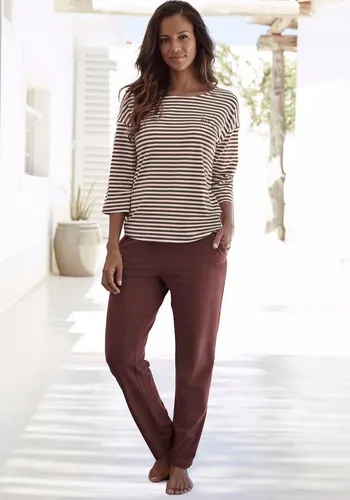 H.I.S Pyjama (2 tlg) mit Logostickerei auf der Brust von HIS