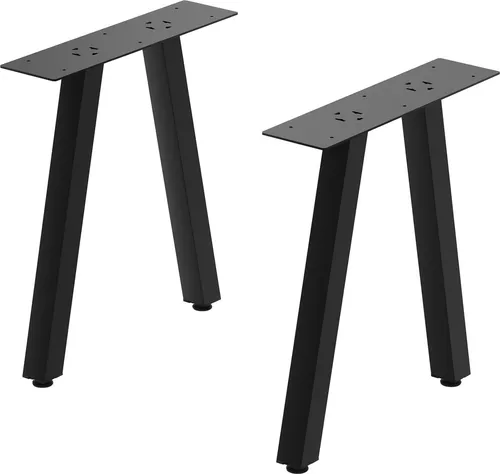 [en.casa] Tischbeine 2er Set Heustreu - Höhenverstellbare Metallbeine für Couchtisch und Sitzbank - Stabile Metall-Tischbeine aus pulverbeschichtetem Stahl, höhenverstellbar für optimale Anpassung an den Untergrund. Perfekt für kreative DIY-Projekte und vielseitig einsetzbar.
