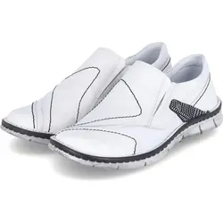 Krisbut Straßenslipper(Trott) Abs.b.25 mm in weiss/weiss kombi, Gr. 40 - Weiß - 40