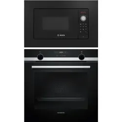 SIEMENS Einbau-Backofen mit Teleskopauszug & BOSCH Mikrowelle 20L