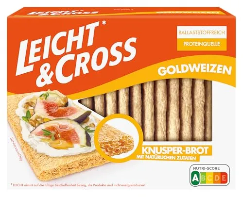 LEICHT&CROSS Knusperbrot Goldweizen, 8er Pack (8 x 125 g) von Leicht & Cross