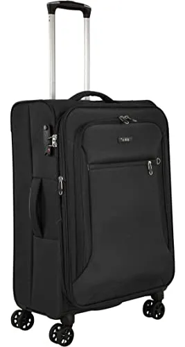 Bowatex Großer Leichter Trolley Stoffkoffer 78 cm - Hochwertiger, leichter Weichgepäck-Koffer mit 95-120 Liter Volumen, ideal für Reisen. Aus wasserabweisendem Polyester, ausgestattet mit TSA-Zahlenschloss, 4 leisen Doppelrädern und praktischen Fächern.