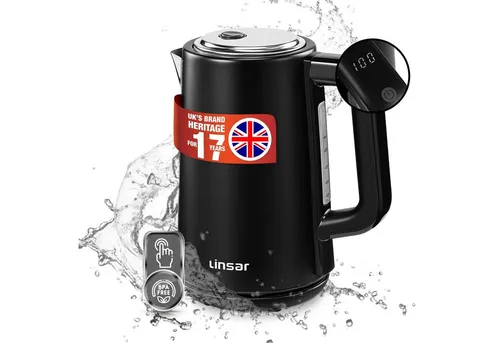 Linsar Wasserkocher 1,7 Liter mit 5 Temperatur-Einstellungen - Wasserkocher mit 5 voreingestellten Programmen, Cool-Touch-Griff und automatischer Abschaltung für maximale Sicherheit. Ideal für präzises Kochen und Warmhalten.