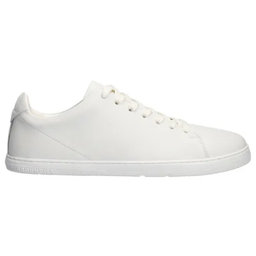 Groundies Minimal-Sneaker Zero (Nappaleder, Zero Drop) weiss Damen, Größe Euro (US): 39 (8) - Minimalistischer Sneaker aus hochwertigem Nappaleder mit Zero Drop. Die cleane Verarbeitung und der Monochrome-Look sorgen für stilvolle Vielseitigkeit. Ideal für den Alltag, bietet er mehr Raum im Vorfußbereich und ein angenehmes Fußklima.