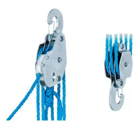 Schoerken Flaschenzug 220 kg mit Seilbremse - 10814 - Hebezeuge, sicherer Flaschenzug mit Seilbremse für präzises Heben von Lasten bis 220 kg, ideal für Werkstätten und Baustellen.