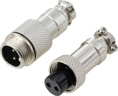 TRU COMPONENTS TC-13895556 Rundsteckverbinder Stecker, Buchse Gesamtpolzahl: 2 Serie (Rundsteckverbinder): GX12 1 Set