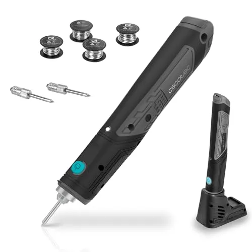 Cecotec Lötstation CecoRaptor Perfect Solder 360 Advance. 4 V 1.500 mAh, Leistung 8 W, Temperatur 450°C, Heizzeit 20 Sekunden, automatische Abschaltung nach 10 Minuten Inaktivität