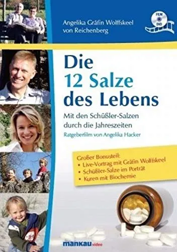 Die 12 Salze des Lebens - Schüßler-Salze durch die Jahreszeiten | DVD - Lehrfilm von Angelika Hacker, der die Anwendung der Schüßler-Salze anschaulich erklärt. Ideal für alle, die sich für Biochemie interessieren und praktische Tipps zur Unterstützung der Pflege suchen.