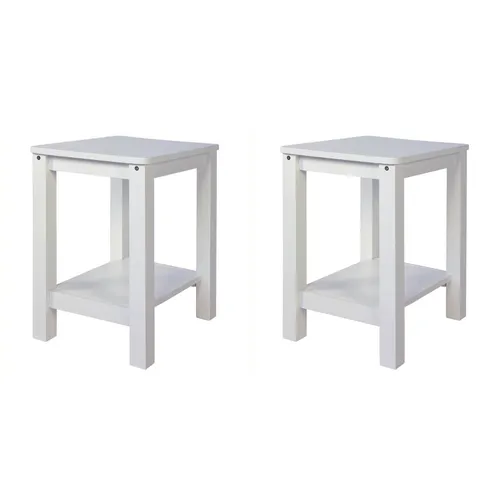 Homestyle4u 2270 Holzhocker 2er Set - Stilvolle Hocker aus massivem Kiefernholz mit abgerundeten Kanten. Ideal als Sitzhocker oder Beistelltisch, stabil und vielseitig einsetzbar.