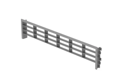 SO-TECH® Lüftungsgitter Abluftgitter für Sockelleisten 396 x 83 mm, Einlassmaß 384 x (1 St), grau, Belüftungsgitter passend für Blendendicke 13, 16 und 1