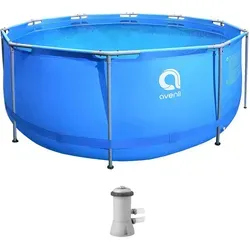 Avenli Frame Pool 366 x 122 cm Basic | Rundpool mit integrierter Filteranlage - Swimmingpools | Robuster Rundpool für erfrischenden Badespaß im eigenen Garten, inklusive effektiver Filteranlage für sauberes Wasser.