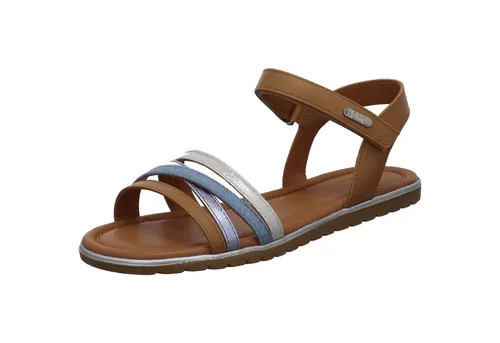 s.Oliver Sandale blau/braun 34 EU – Stilvolle Sommerbegleiter - Bequeme Sandale in Größe 34 EU mit Klettverschluss, ideal für den Alltag. Das luftige Design und die Kombination aus blau und braun sorgen für einen modischen Look.