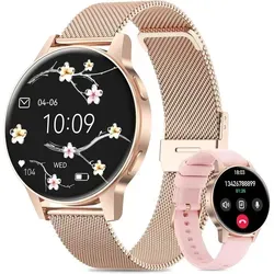 Miecgth Damen Smartwatch 1.27 Zoll – Elegante Fitnessuhr mit Telefonfunktion