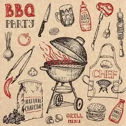 Home Fashion, BBQ Party, Lunch-Servietten aufgefaltetes Maß 33 cm x 33 cm, im Viertelfalz, 20 Stück pro Pack, 12 Pack pro Karton