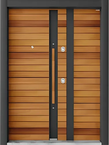 Braune Designer Eingangstür BVL-159 - Hochwertige Sicherheitstür - Moderne Eingangstür mit robustem Stahlkern und 3-dimensional verstellbaren Bändern. Inklusive Stoßgriff und Zylinder mit 5 Schlüsseln, ideal für sicheren und stilvollen Zugang.