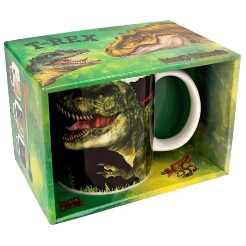 Depesche Tasse Dino World New Magic Becher, 1-tlg., Porzellan