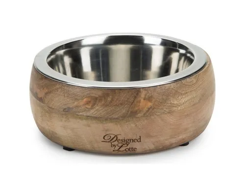 Designed By Lotte Futternapf Mandira Holznapf 650 ml - Näpfe & Futterautomaten, eleganter Holznapf mit 650 ml Fassungsvermögen, ideal für stilvolle Fütterung Ihres Haustiers.