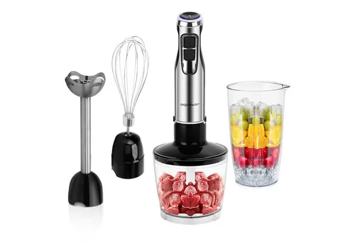Aigostar Stabmixer Stabmixer Set 4 in 1,Pürierstab Edelstahl Rührstab 6 Geschwindigkeiten, 1000,00 W, stabmixer set 4 in 1, Variable Geschwindigkeit und Turbo