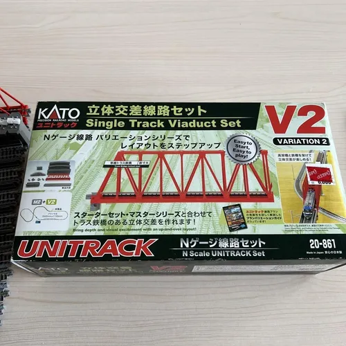 KATO 20-861 Spur N Unitrack eingleisiges Viadukt Set V2 Modelleisenbahn...