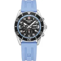 swiss alpine military Herren Uhr Chronograph Analog Quarz 7029.9831SAM Silikon - Armbanduhren für Herren mit Multifunktionsdisplay und präzisem Chronograph mit Stoppfunktion für sportliche Aktivitäten.