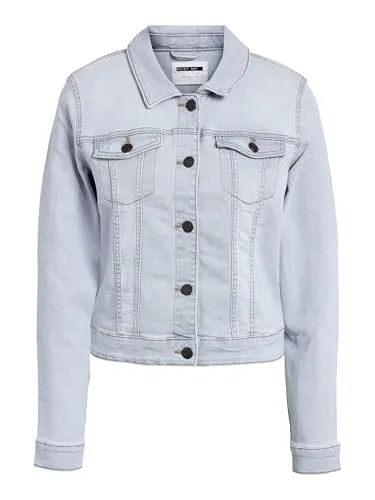 Noisy May NOS DE Damen NMDEBRA L/S Jacket LB BG NOOS - Funktionsjacke für Damen aus leichtem Baumwoll-Denim, ideal für lässige Looks und vielseitige Kombinationsmöglichkeiten.